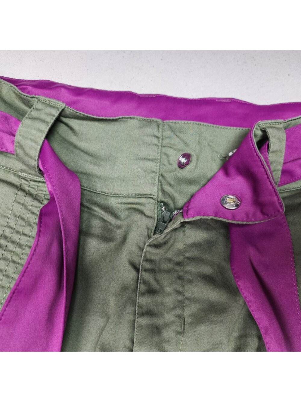 Nike DRI-FIT Women's Utility Cargo Olive Green Pants w/Fabric Belt Sz L 36/31 - Picture 5 of 16